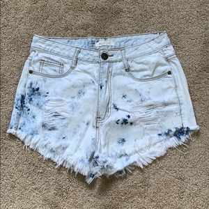 High Waisted Machine Jean Shorts